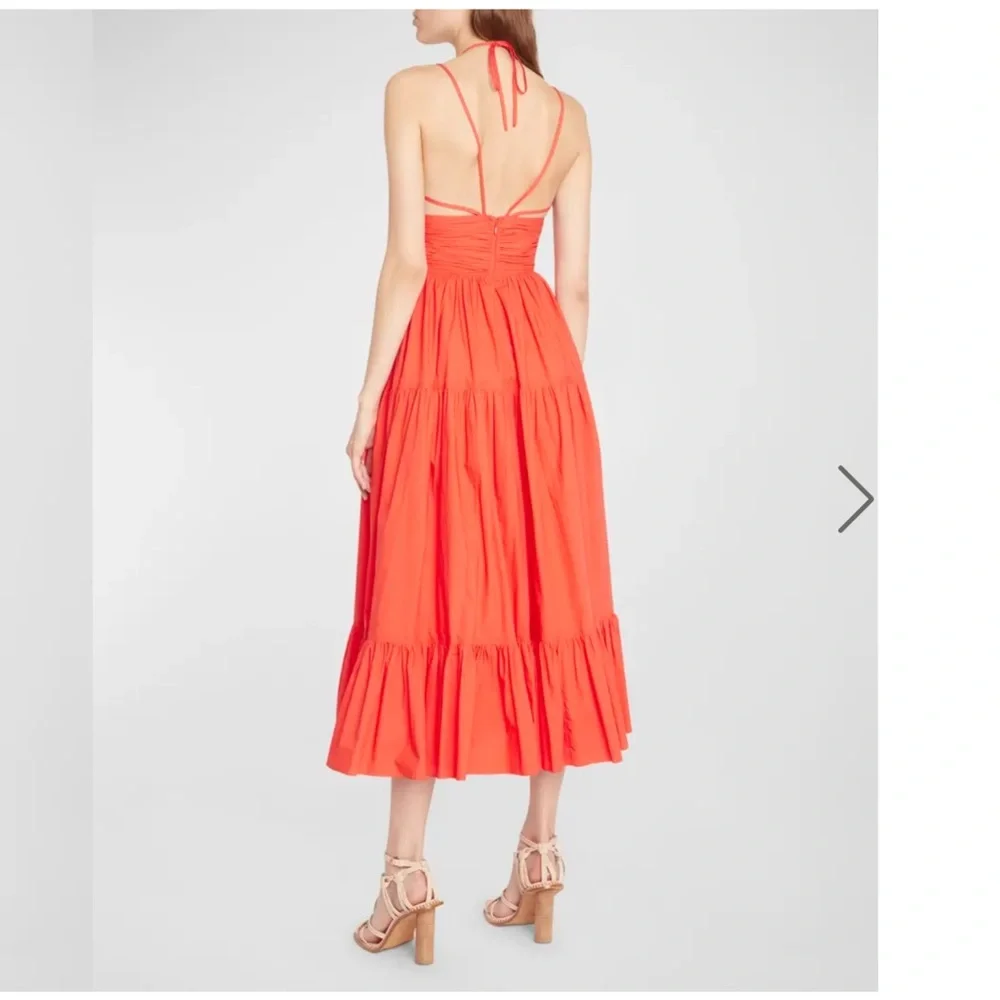 Ulla Johnson Phoebe Cutout Tiered Halter Midi Dress - Picture 2 of 13